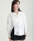 Cut-Out Ribbon Sleeve Shirt
